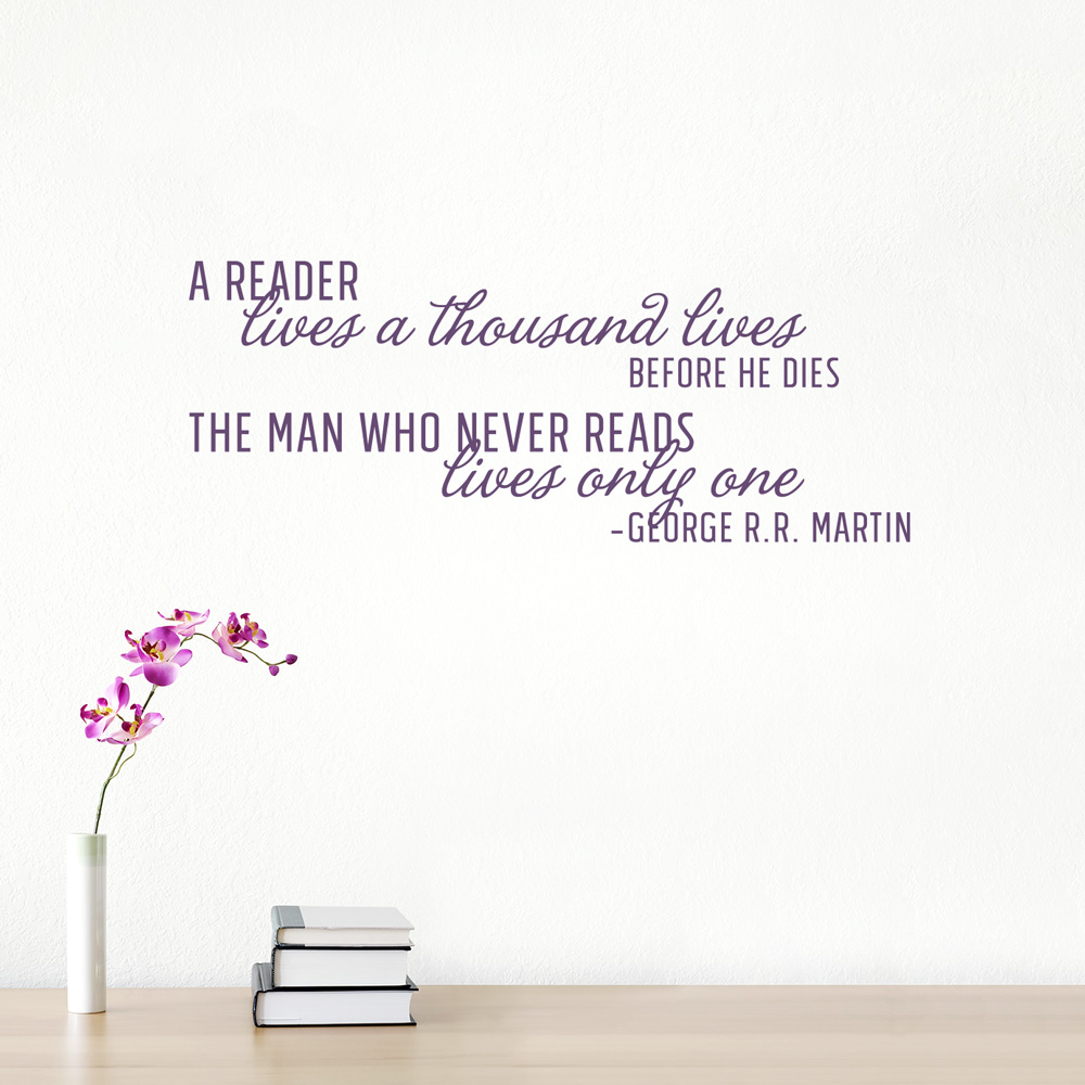 Bookmarks With Quotes George R.R. Martin Quote Wooden Bookmark - 'A Reader  Lives A Thousand Lives' Engraved Book Mark Personalized Bookmarks, image size:1000x1000