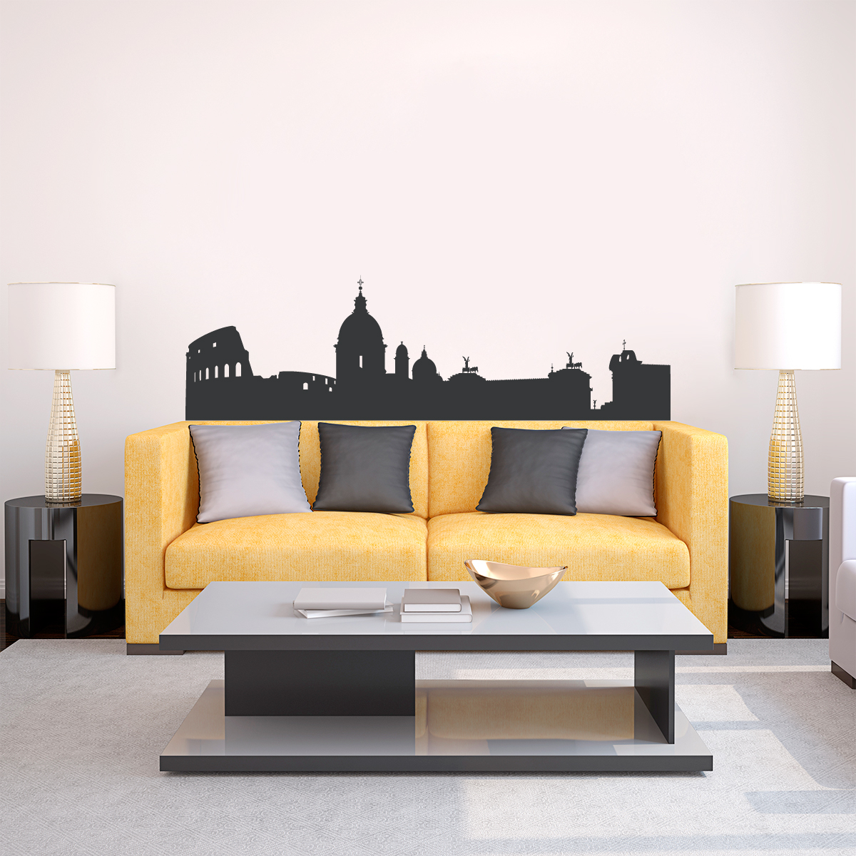 Rome Italy Skyline Vinyl Wall Decal Sticker