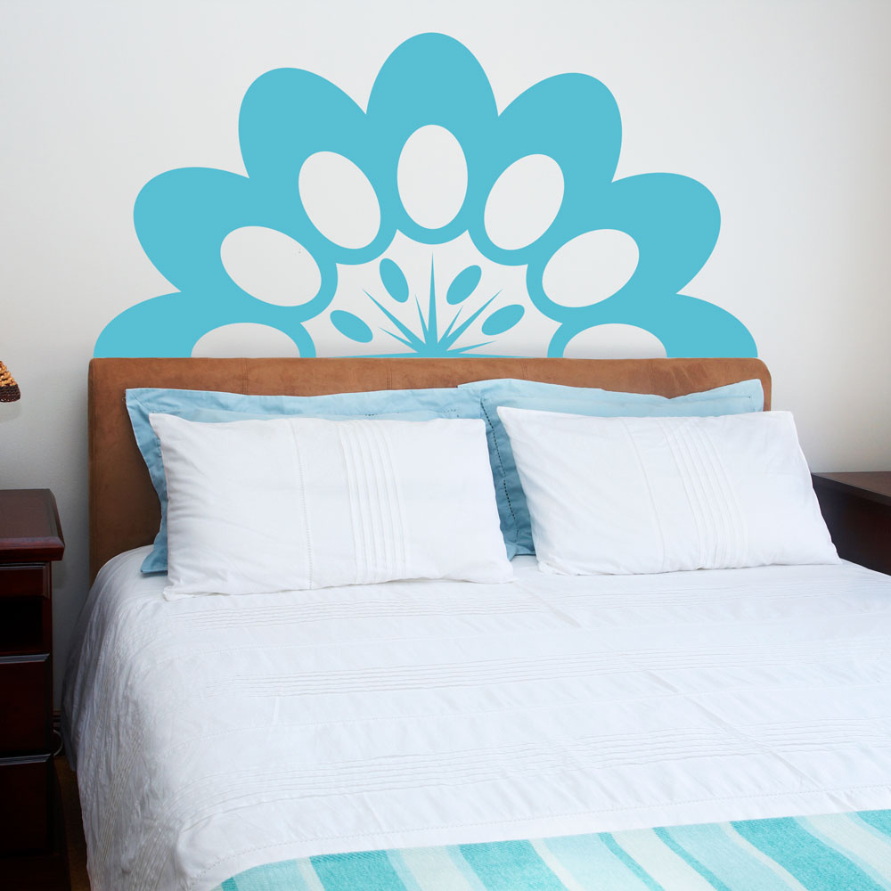 Abstract Headboard Flower Wall Decal