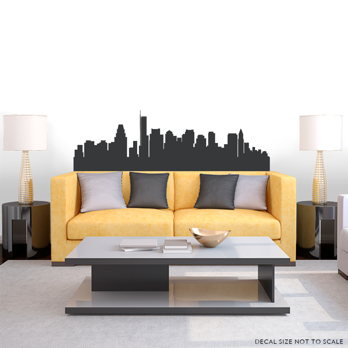 Boston Massachusetts Skyline Vinyl Wall Decal Sticker