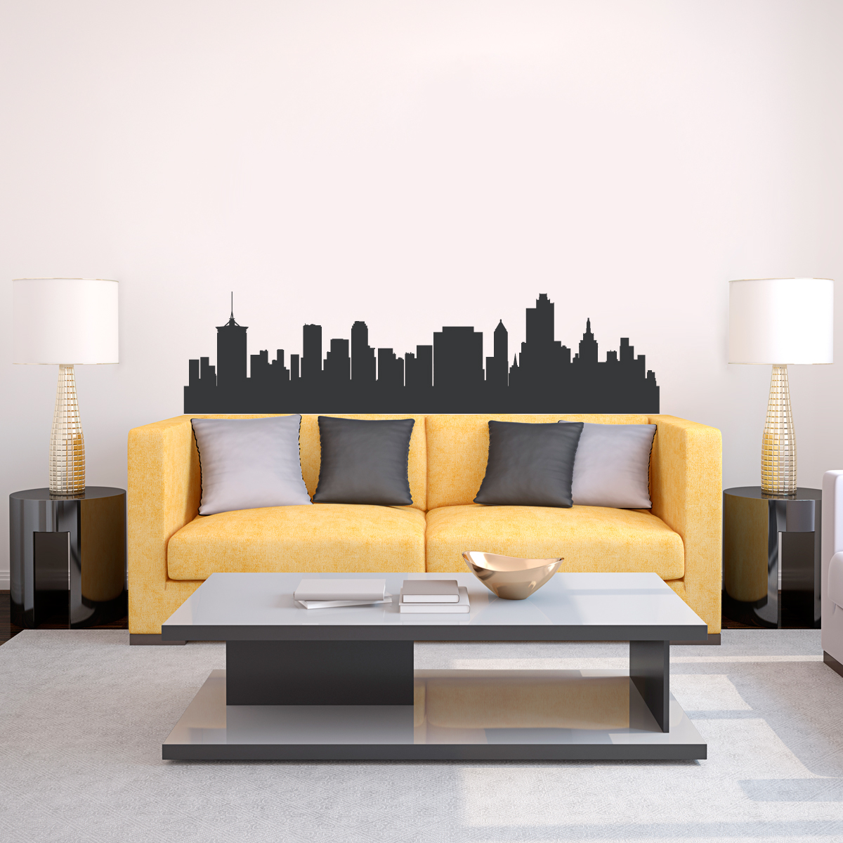 Tulsa Oklahoma Skyline Vinyl Wall Decal Sticker