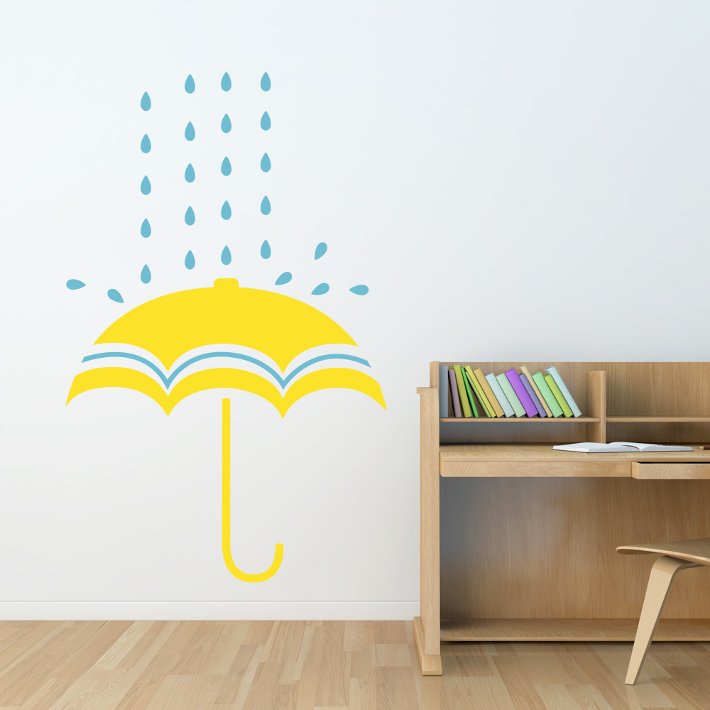 Spring Showers Umbrella Wall Decal