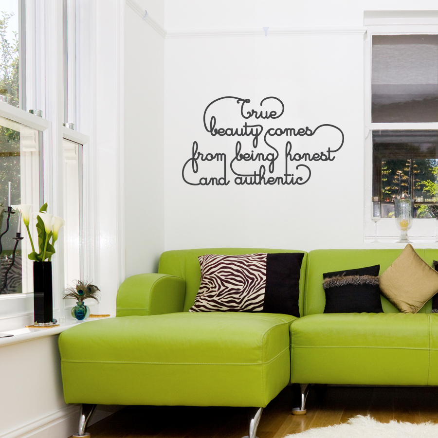 True Beauty Wall Quote Decal Wallums Wall Decor