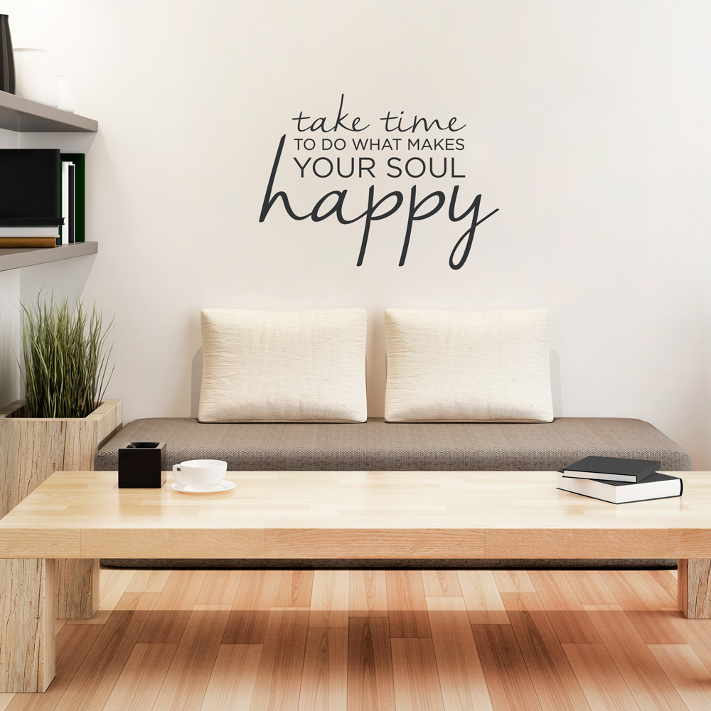 Take Time Wall Quote Decal Wallums