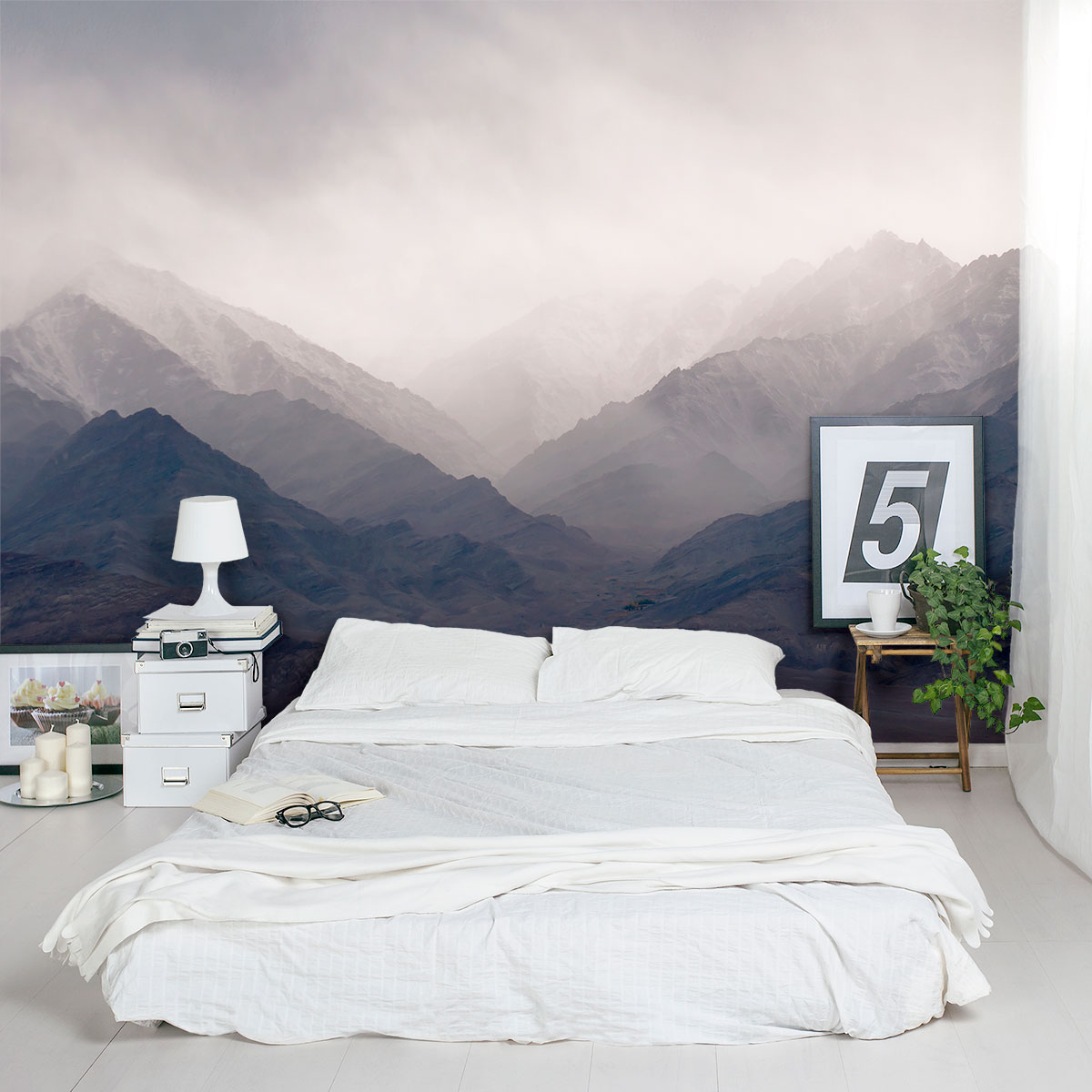 Misty Mountains Mural Bedroom