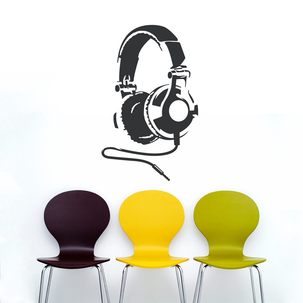 Headphones Wall Art Decal