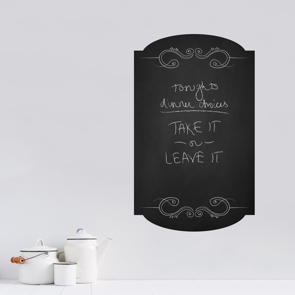 menu frame chalkboard wall decal