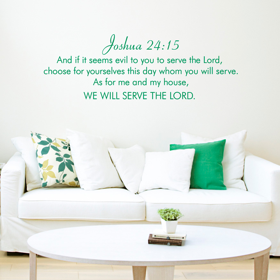 Joshua 2415 Wall Quote Decal