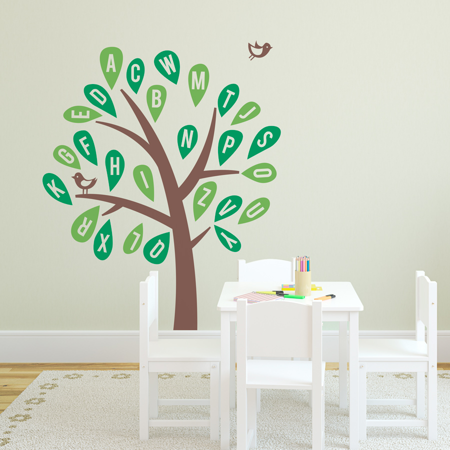 Alphabet Tree Wall Decal Daycare Wall Decal Wallums