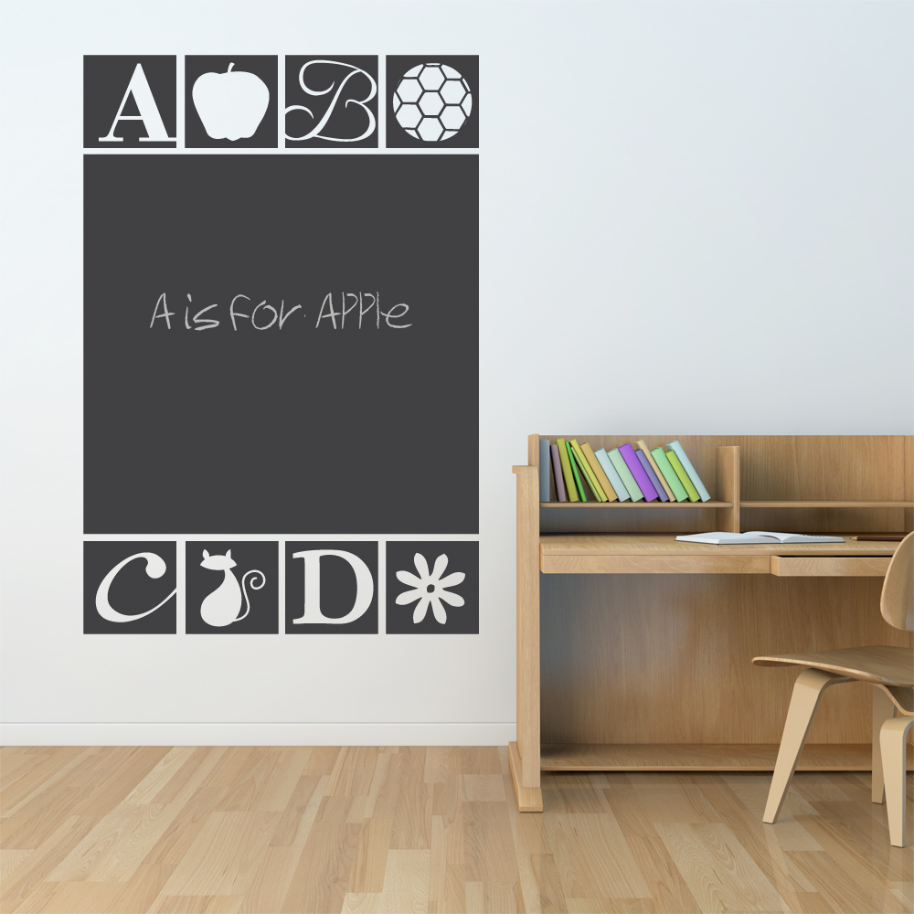 ABC Chalkboard Wall Decal, ABC Wall Sticker