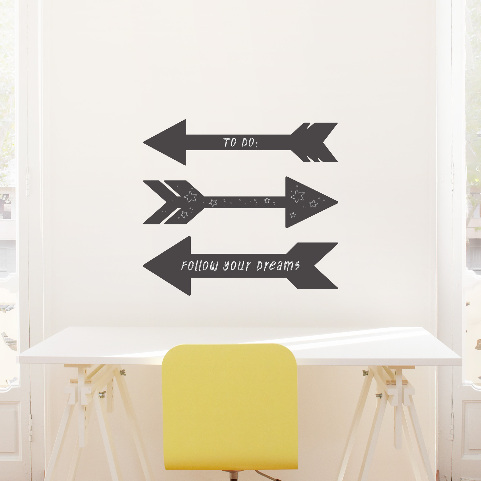 Skinny Arrow Chalkboard Wall Decal