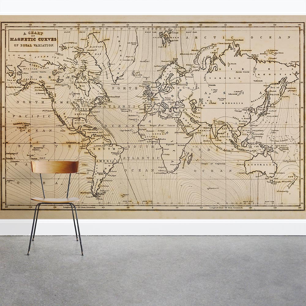 Old World Map Wall Mural