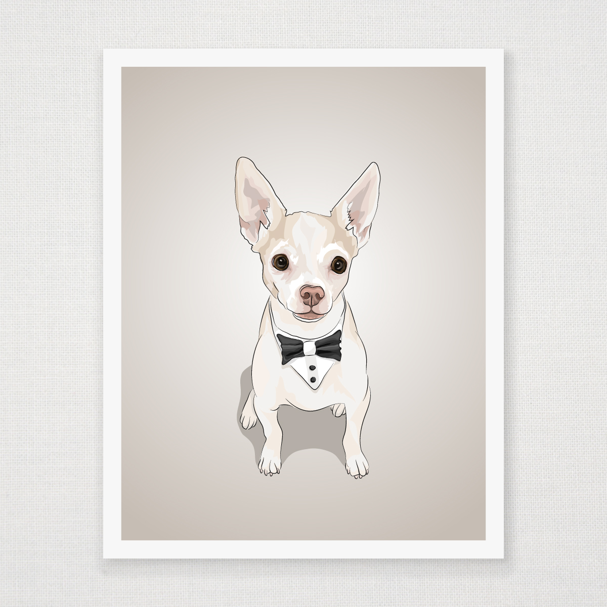 Bowtie Chihuahua Art Print