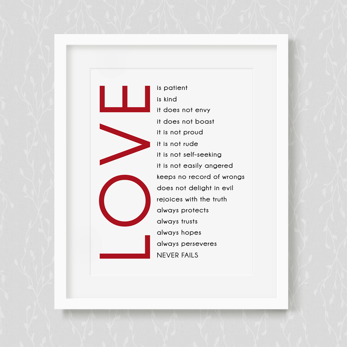 Love is Patient - Art Print