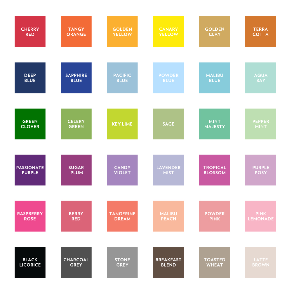 Monogram Color Chart