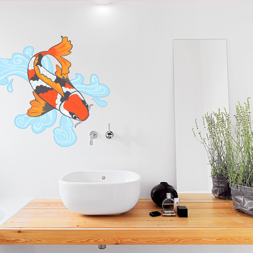 19JL Koi wall decal