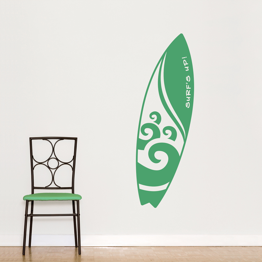 Vinyl Wall Decal Beach Palm Fingers Surfer Sports Water Surfboard Stic Wallstickers4you