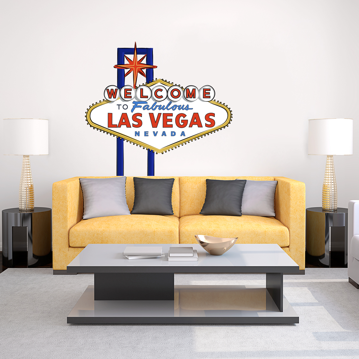 lv wall stickers logo bedroom