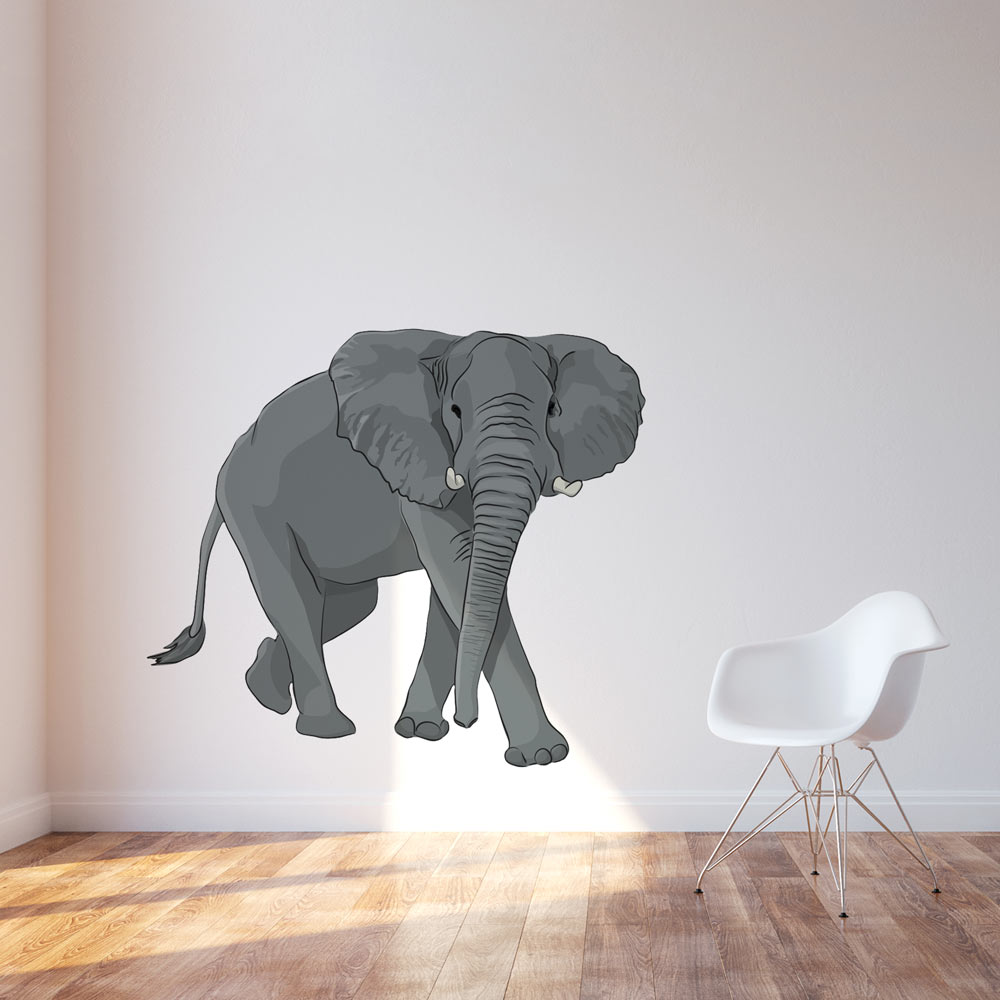 Elephant Printed wall decal 48in
