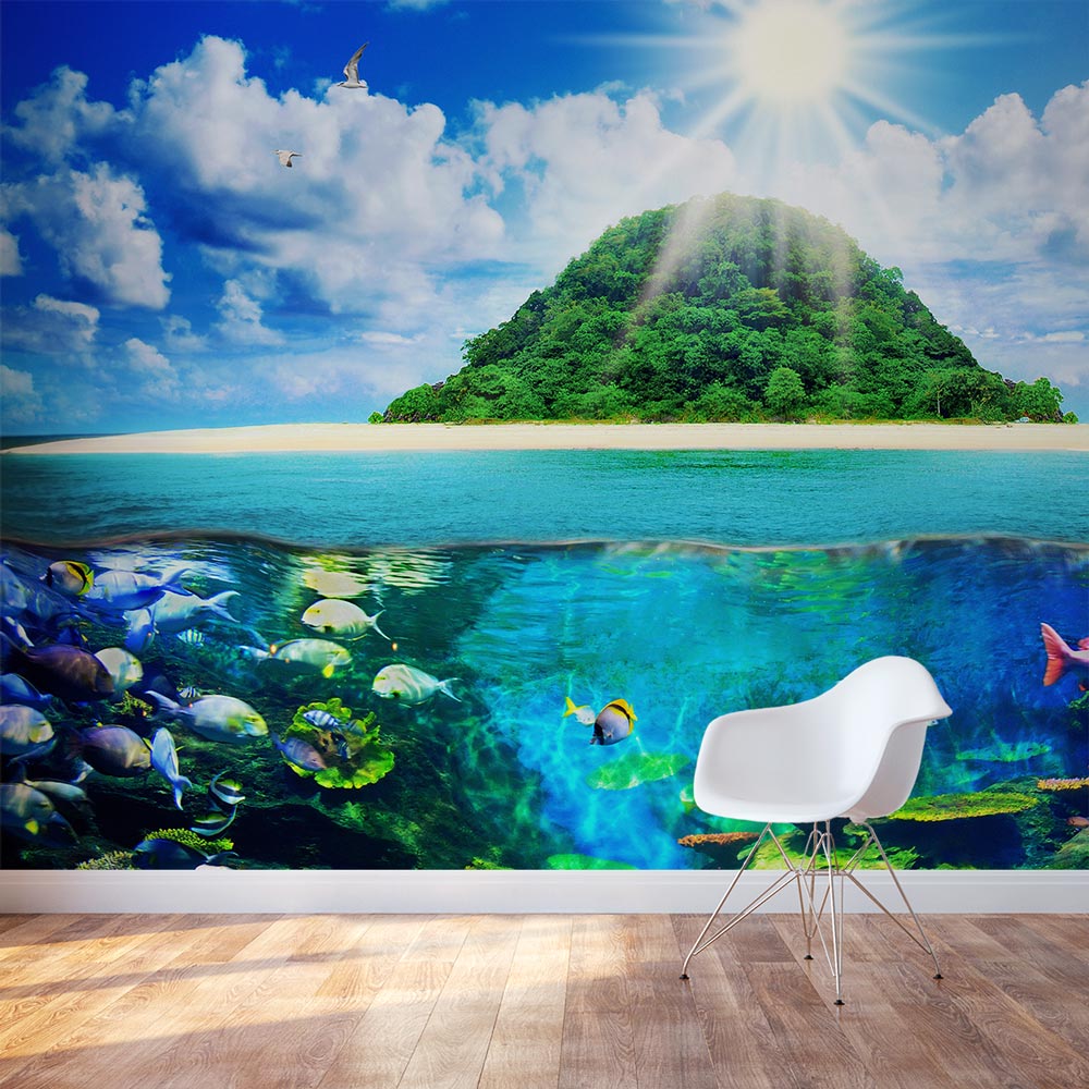 Island Sea Life Wall Mural