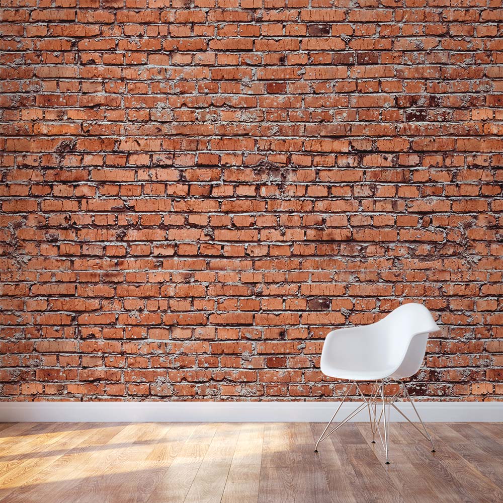 Red Brick Wall Mural | Brick Wall Mural Decal | Wallums