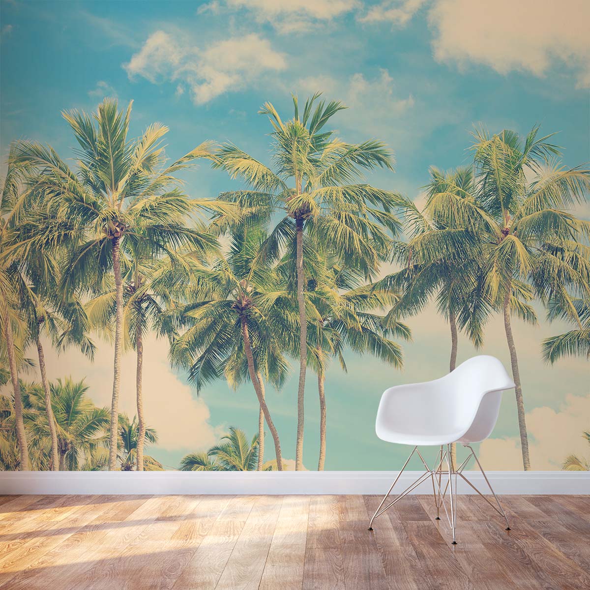 Vintage Palm Tree Wall Mural | Vintage Palm Wall Decal