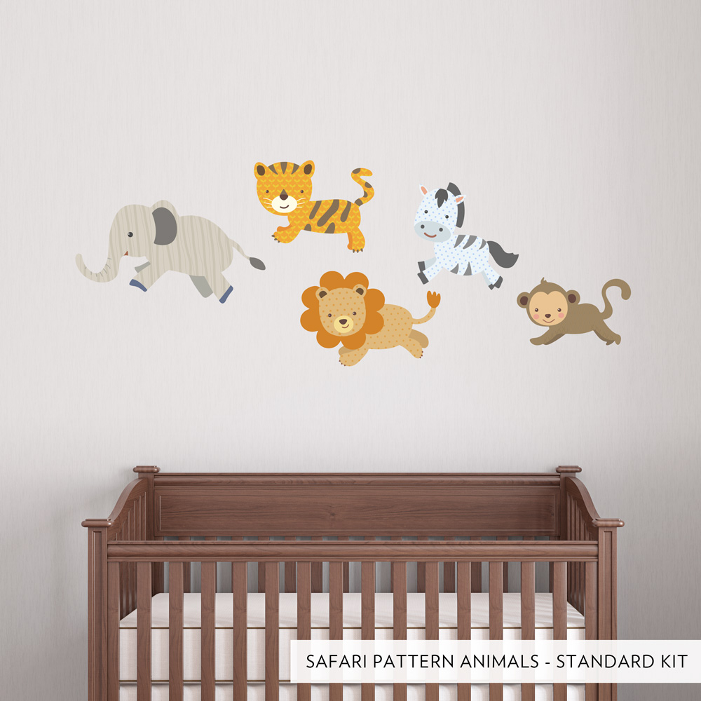 safari pattern animals wall decal standard