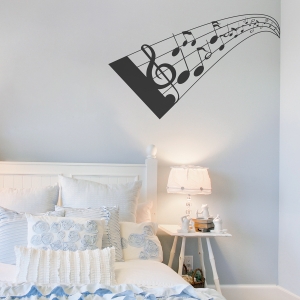 Music notes wall decal