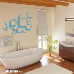 3d Squares wall decal
