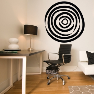 Hypnotizing circle wall decal