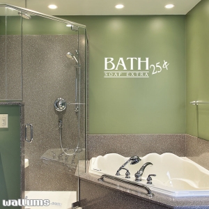 Bath 25 cents wall decal