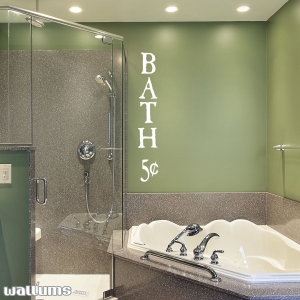 Bath 5 cents wall decal