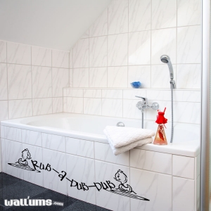 Rub a dub wall decal quote