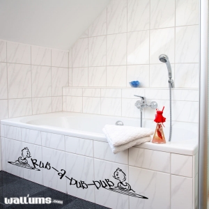 Rub a dub wall decal quote