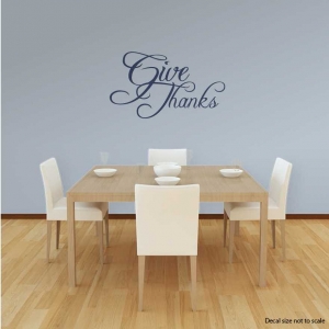 Give thanks wall decal quote