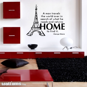 A man travels wall decal quote