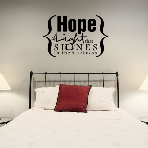 Hpe the light wall decal quote