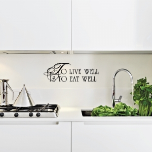 To live well wall decal quote