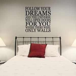 Follow your wall decal quote