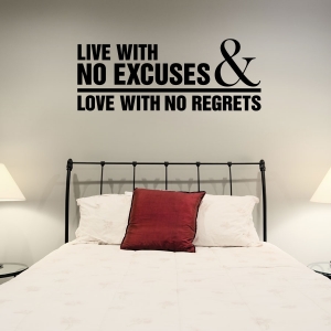 Live with wall decal quote