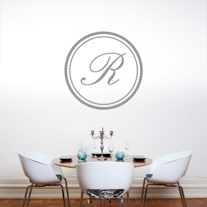 Monogram Circle 1 Wall Art Decal