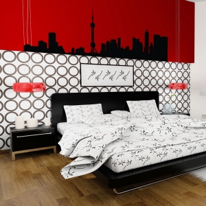 Beijing skyline wall decal