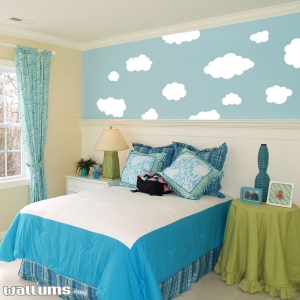 Fluffy cloud wall decal