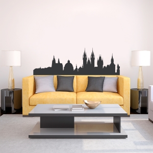 Prague Czech Republic Skyline Vinyl Wall Art Decal