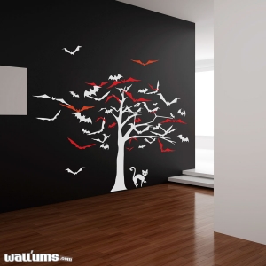 Bat Tree wall decal