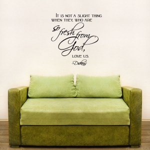 It is not wall decal quote