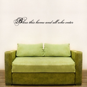 Bless this wall decal quote