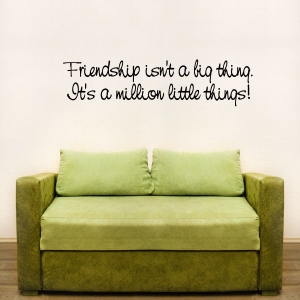 Friendship wall decal quote