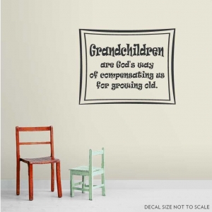 Grandchildren wall decal quote