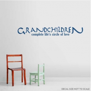 Grandchildren wall decal quote